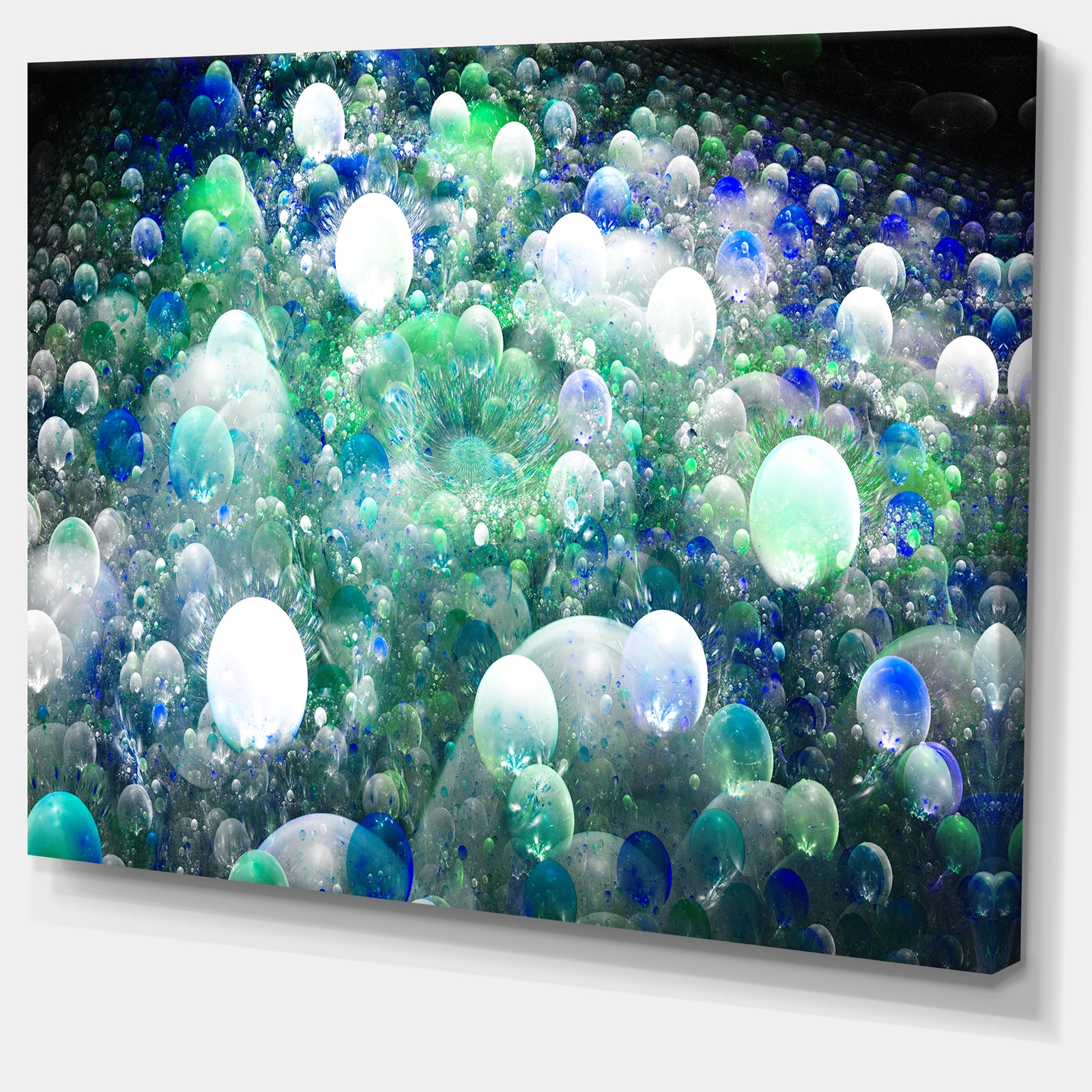 Colorful Molecules Fractal Design - Abstract Wall Art on Canvas