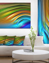 Colorful Fractal Water Ripples - Abstract Wall Art on Canvas