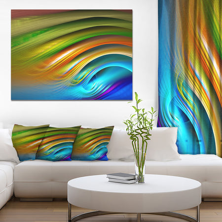 Colorful Fractal Water Ripples - Abstract Wall Art on Canvas