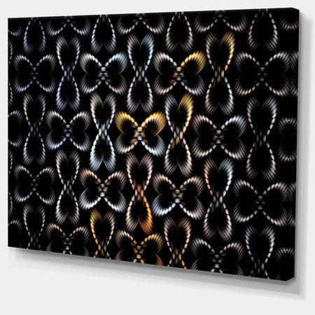 Yellow Pattern of Butterflies - Abstract Wall Art on Canvas