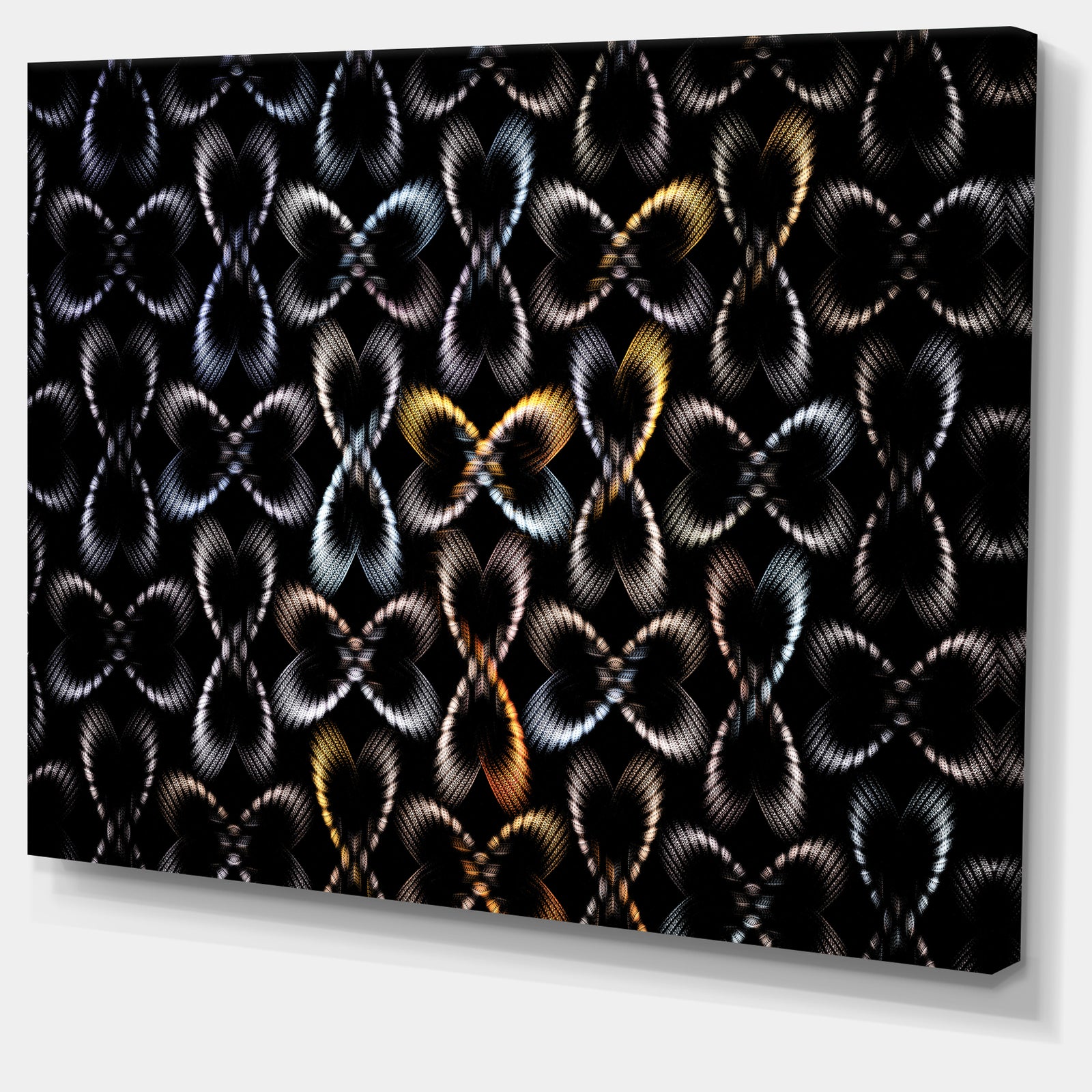 Yellow Pattern of Butterflies - Abstract Wall Art on Canvas