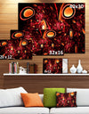 Red 3D Surreal Abstract Design - Abstract Wall Art on Canvas