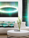 Large Green Oval Fractal Light - Abstract Wall Art on Canvas