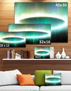 Large Green Oval Fractal Light - Abstract Wall Art on Canvas