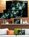 Blue on Black 3D Surreal Design - Abstract Wall Art on Canvas