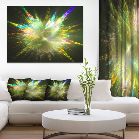 Fractal Explosion of Paint Drops - Abstract Wall Art on Canvas