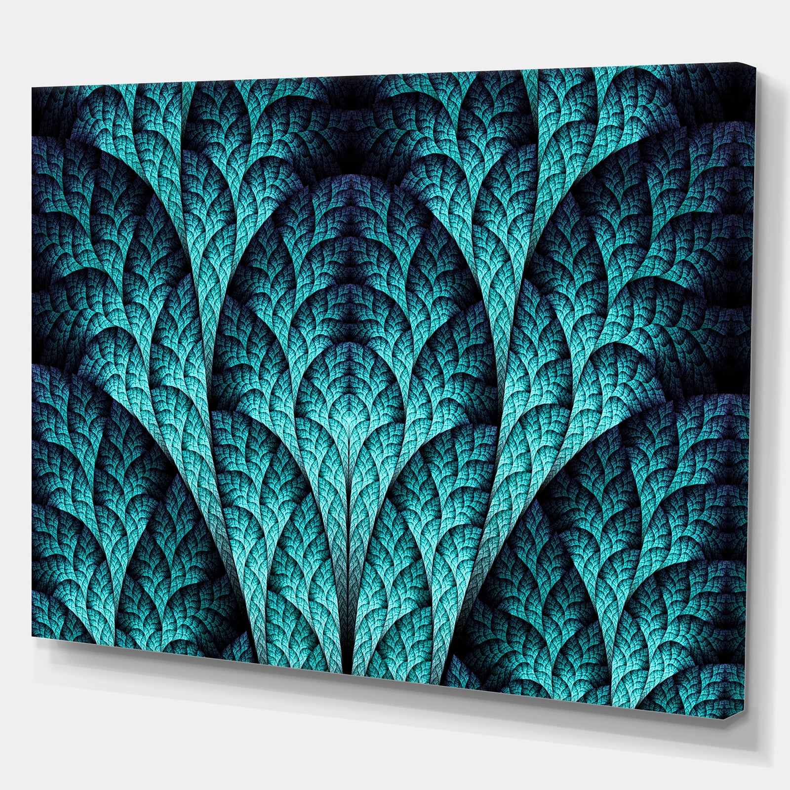 Blue Exotic Biological Organism - Abstract Artwork on Canvas