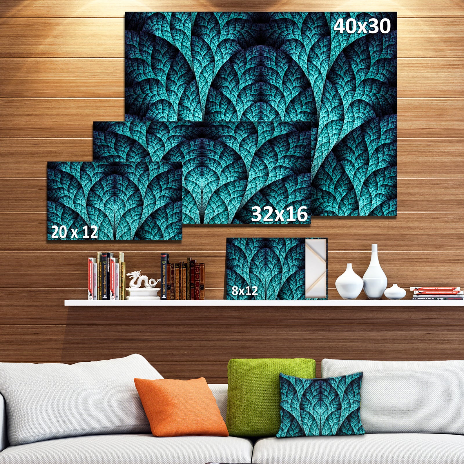 Blue Exotic Biological Organism - Abstract Artwork on Canvas