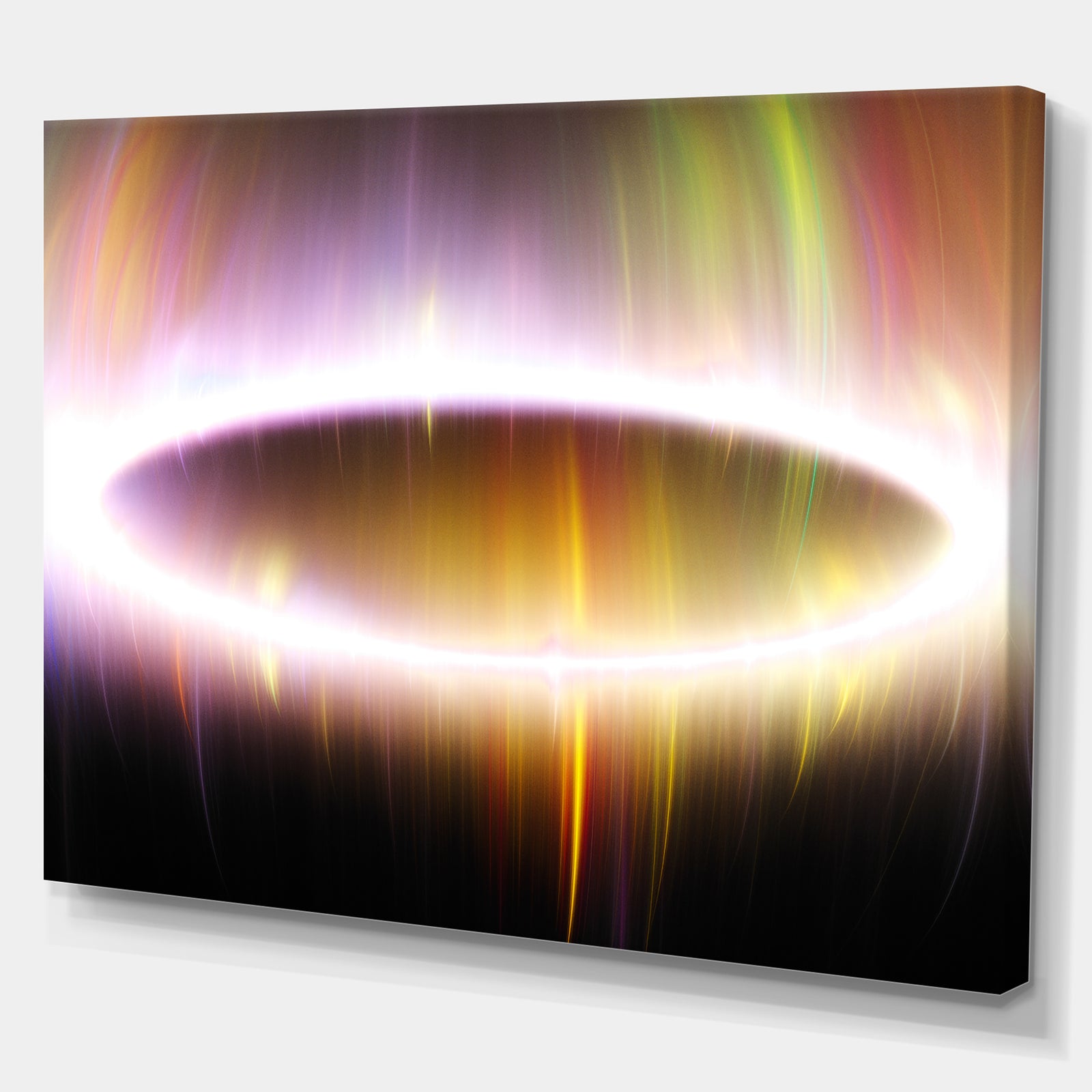 Large Oval of Northern Lights - Abstract Art on Canvas