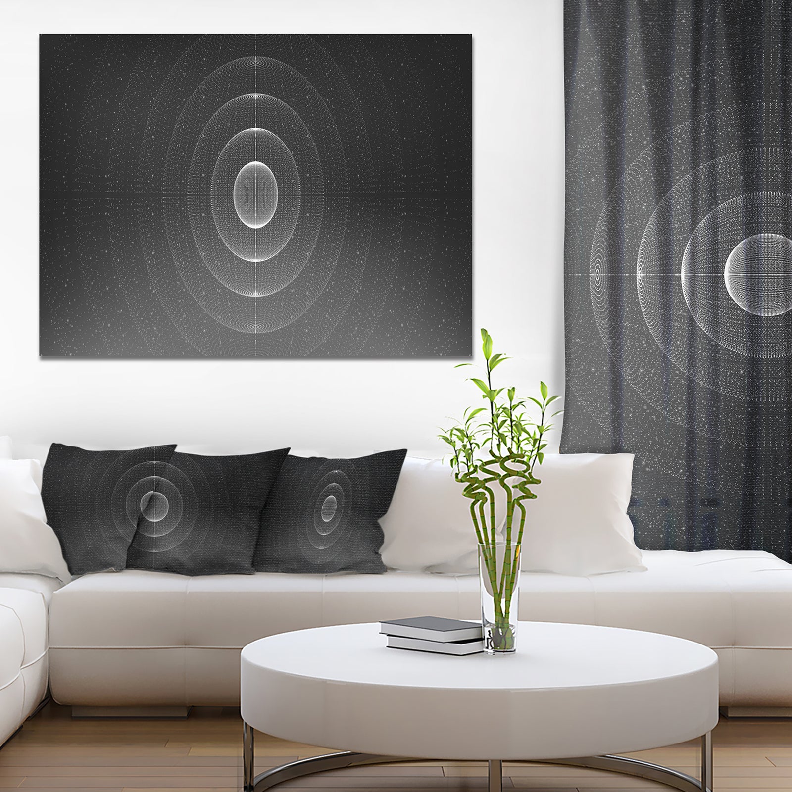 Vector Interstellar Space Background'Extra Large Abstract Canvas Art Print