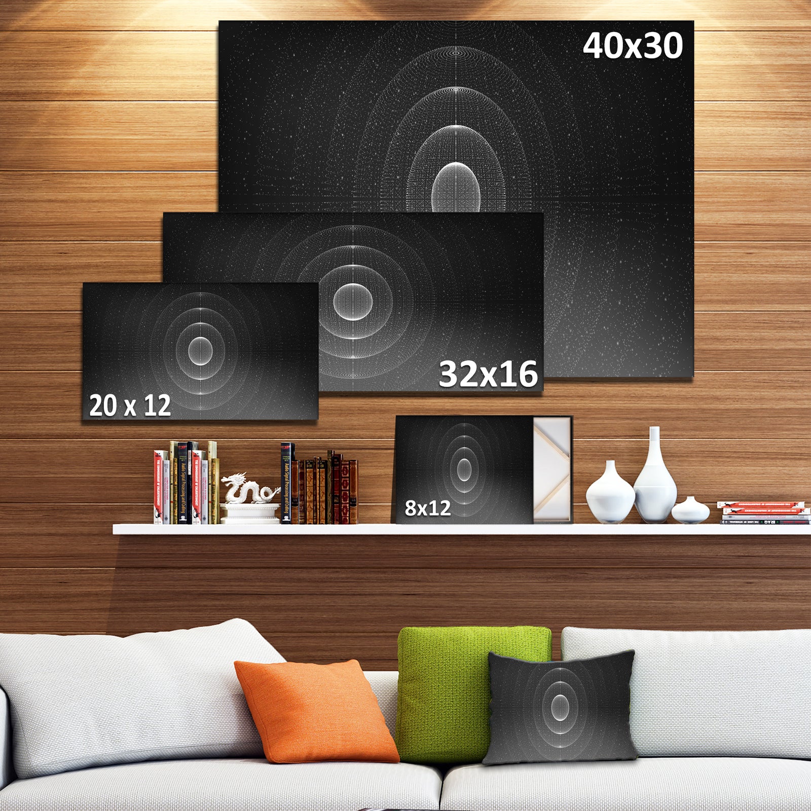 Vector Interstellar Space Background'Extra Large Abstract Canvas Art Print
