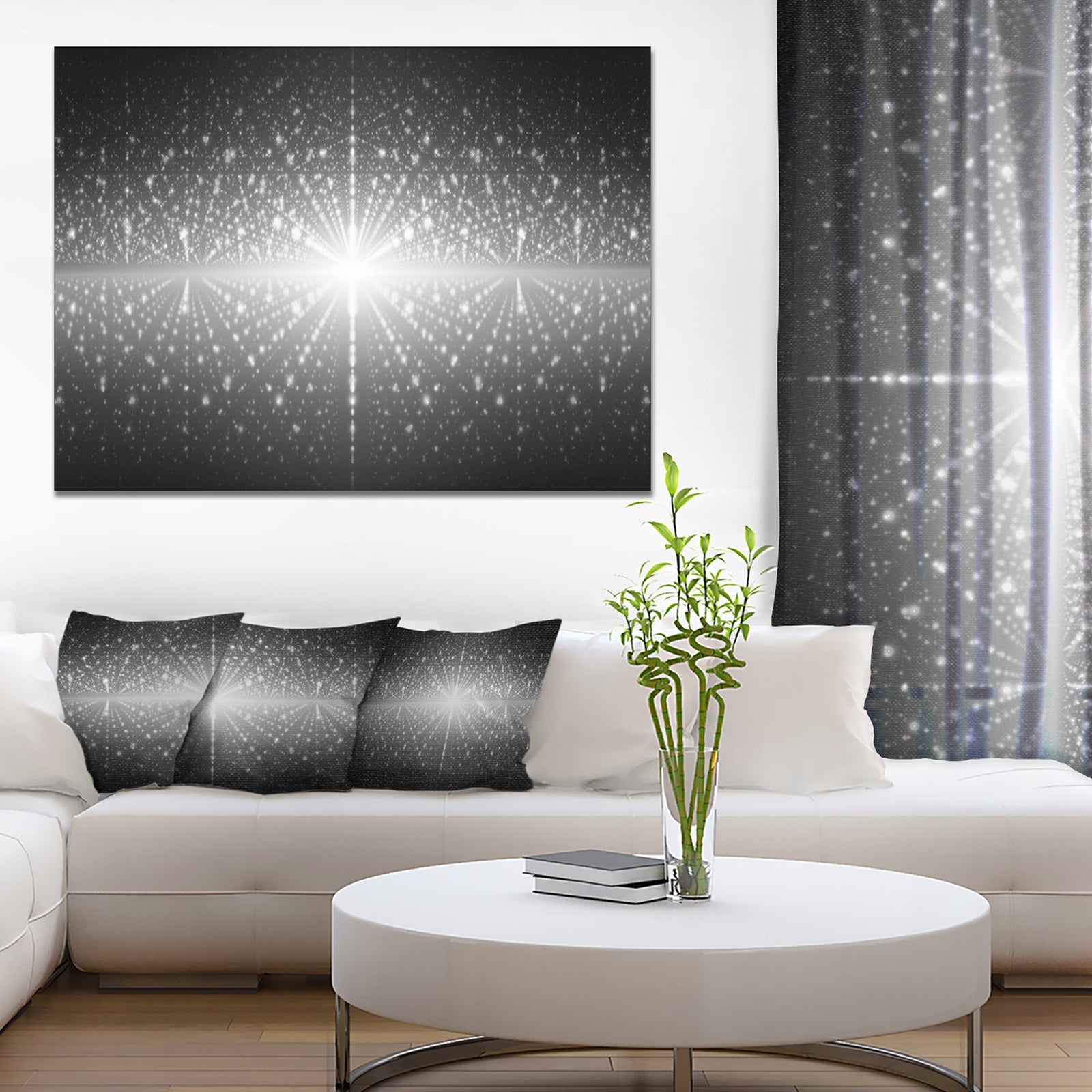 Cosmic Galaxy with Shining Stars'Extra Large Abstract Canvas Art Print