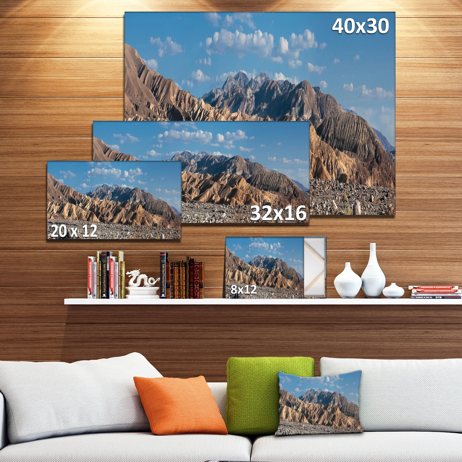 Beautiful Hills in Death Valley - Abstract Wall Art on Canvas