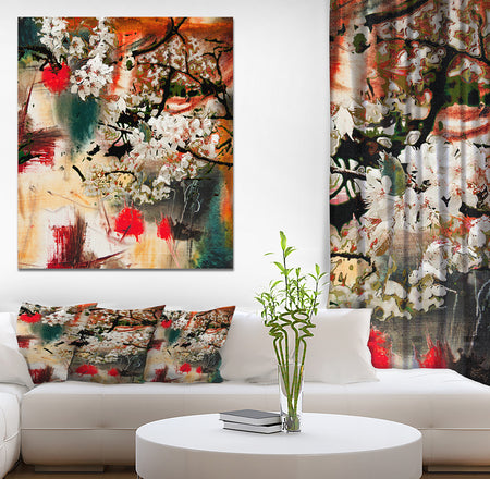 Abstract Spring motif - Floral Painting Print on Wrapped Canvas