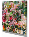 Pink flowers painting - Floral Painting Print on Wrapped Canvas