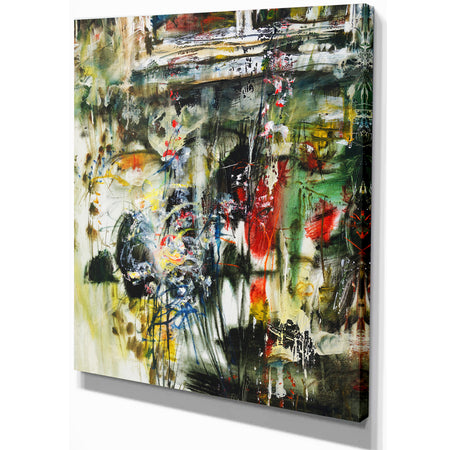 Under the windows painting - Contemporary Painting Print on Wrapped Canvas