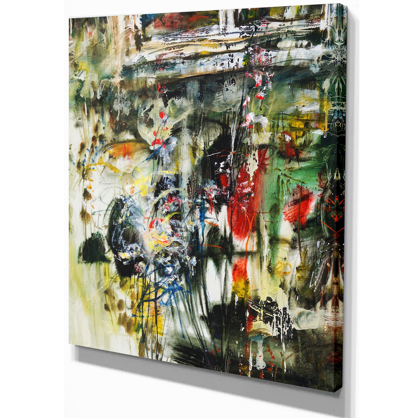 Under the windows painting - Contemporary Painting Print on Wrapped Canvas