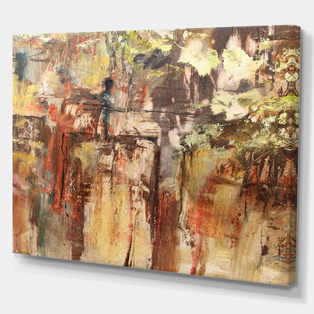 Grapes in Wooden Wall - Contemporary Painting Print on Wrapped Canvas