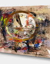 Clock in Acryclic - Contemporary Painting Print on Wrapped Canvas