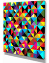 Seamless geometric pattern with triangles - Contemporary Art on wrapped Canvas