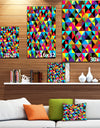 Seamless geometric pattern with triangles - Contemporary Art on wrapped Canvas