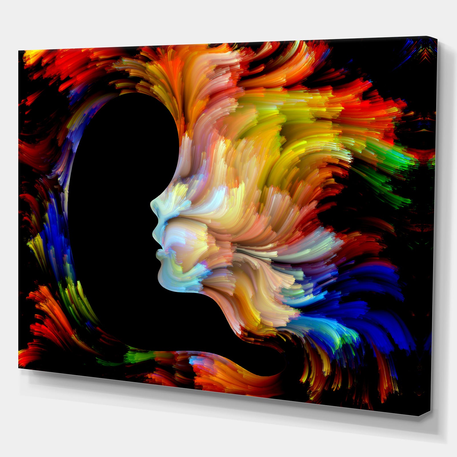 Kiss of Paint - Abstract People Print on Wrapped Canvas