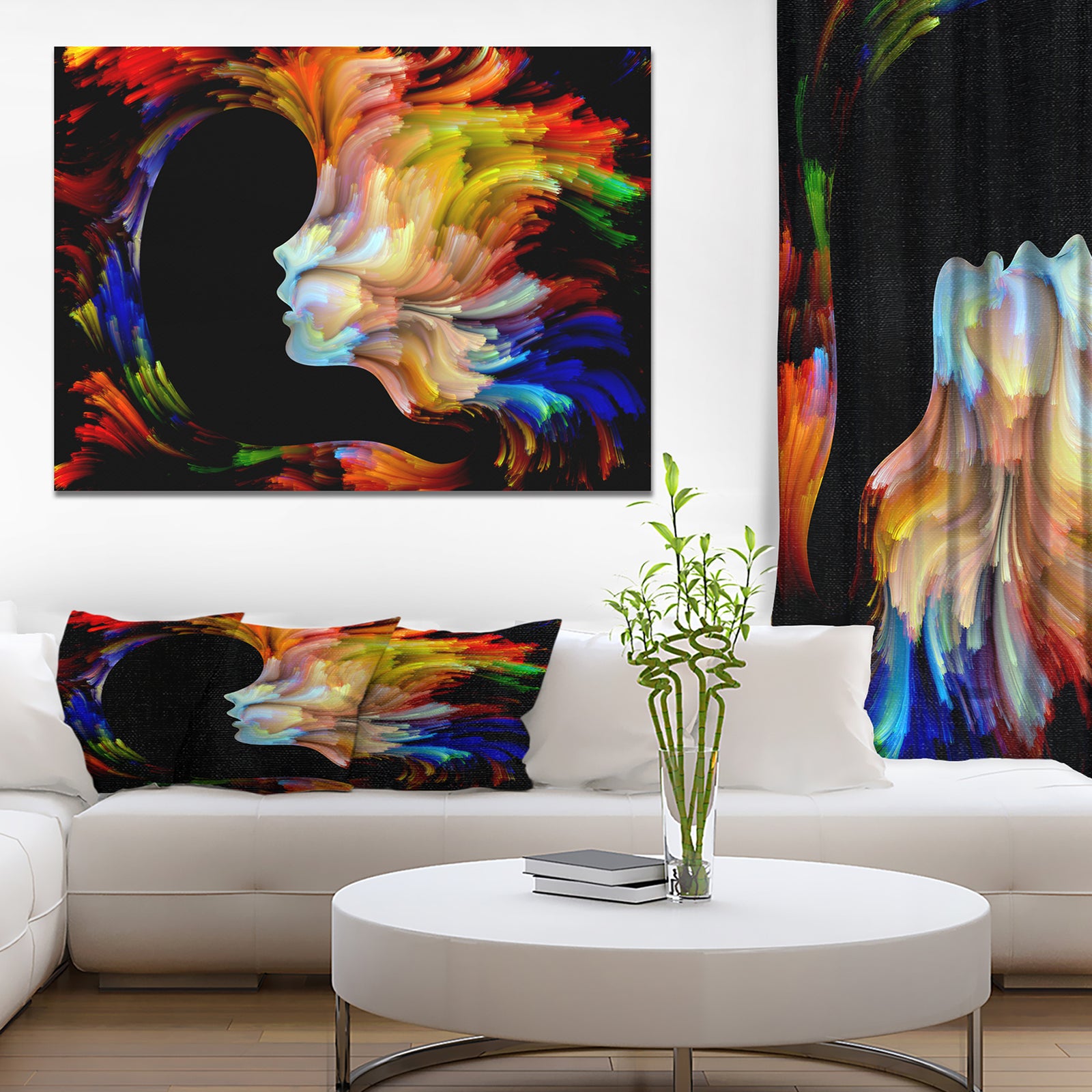 Kiss of Paint - Abstract People Print on Wrapped Canvas