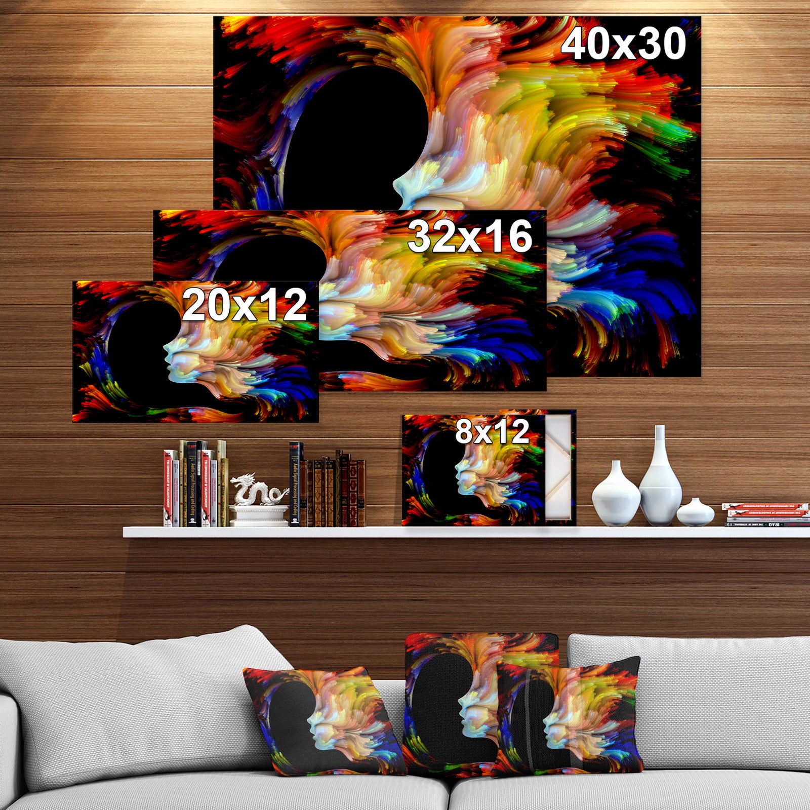 Kiss of Paint - Abstract People Print on Wrapped Canvas