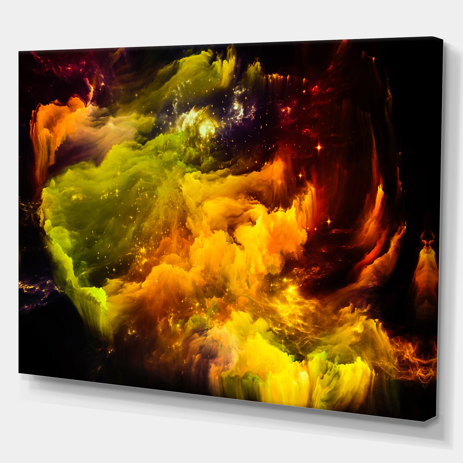Glow of Interstellar Clouds - Contemporary Art on wrapped Canvas
