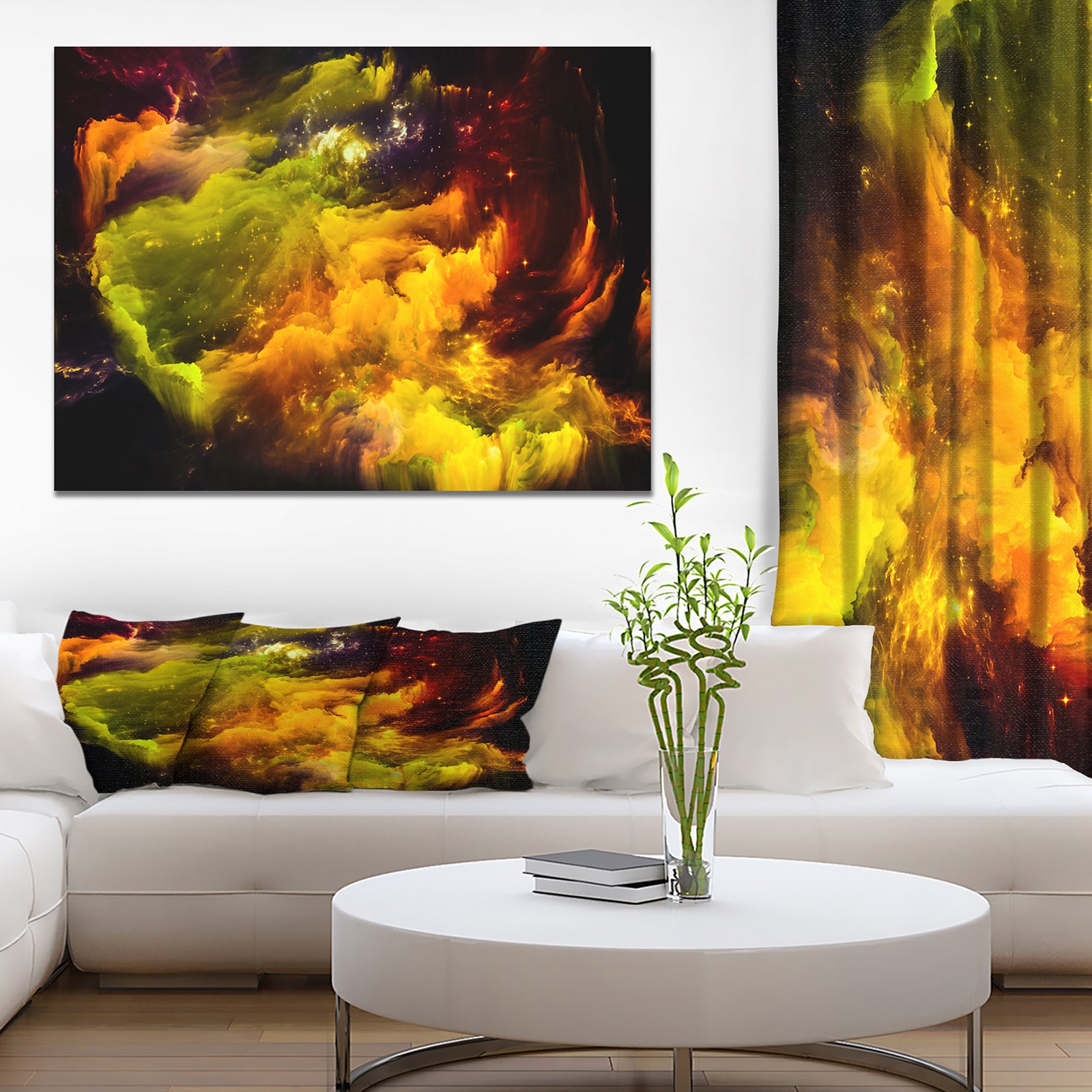 Glow of Interstellar Clouds - Contemporary Art on wrapped Canvas