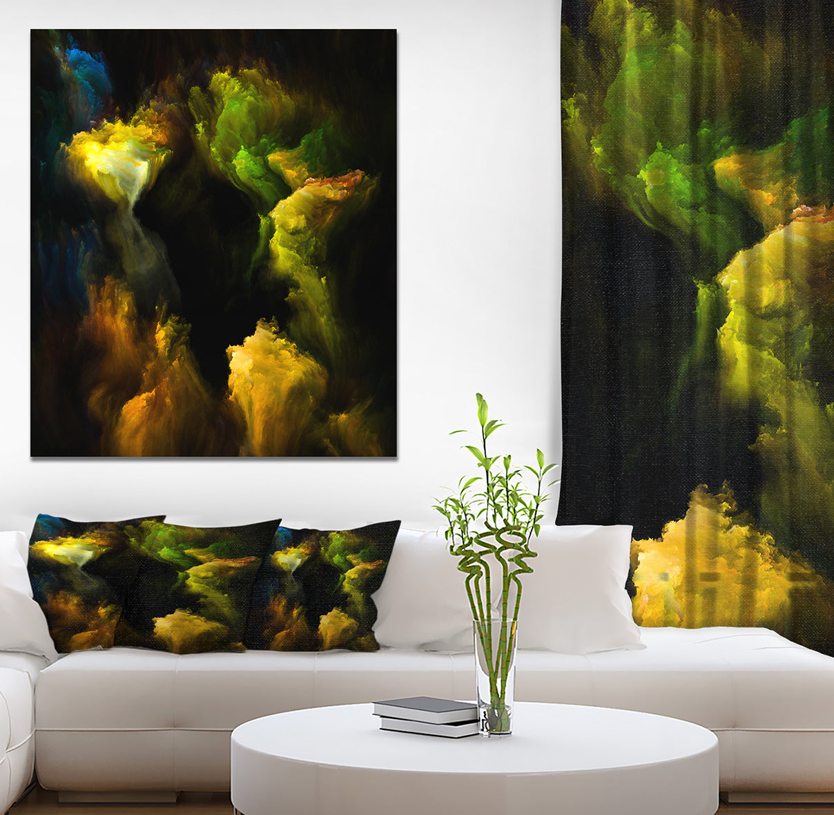Elegance of Fractal Brush - Contemporary Art on wrapped Canvas