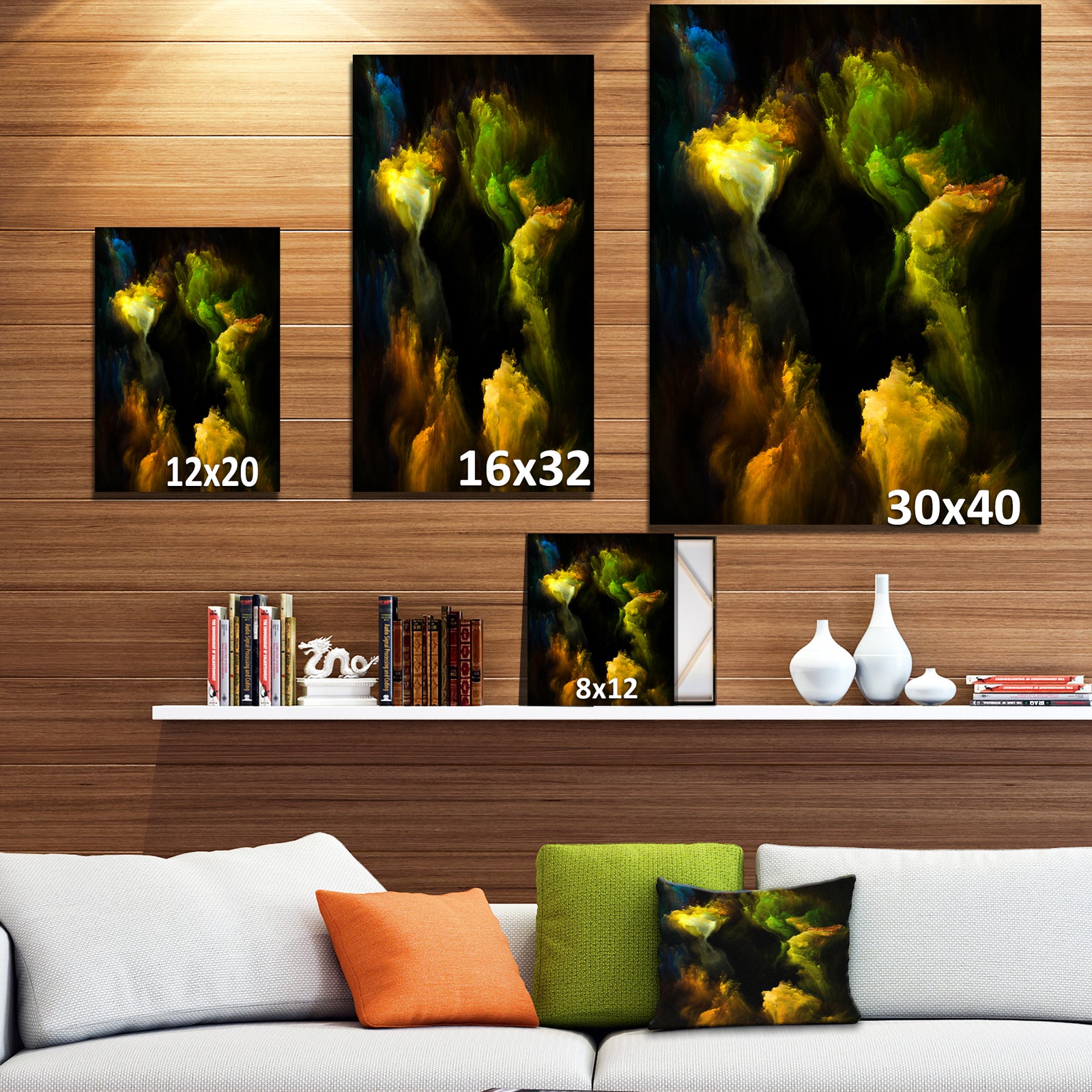 Elegance of Fractal Brush - Contemporary Art on wrapped Canvas