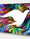 Colorful Bird Abstract - Contemporary Art on wrapped Canvas