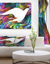 Colorful Bird Abstract - Contemporary Art on wrapped Canvas