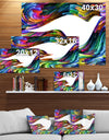 Colorful Bird Abstract - Contemporary Art on wrapped Canvas