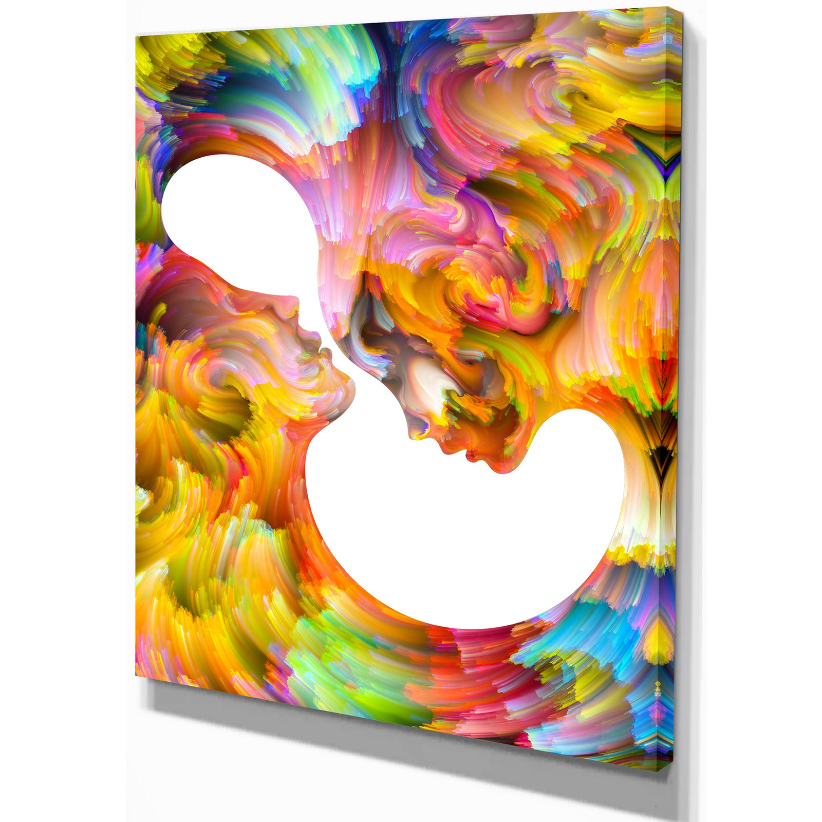 Virtual Paint - Abstract People Print on Wrapped Canvas