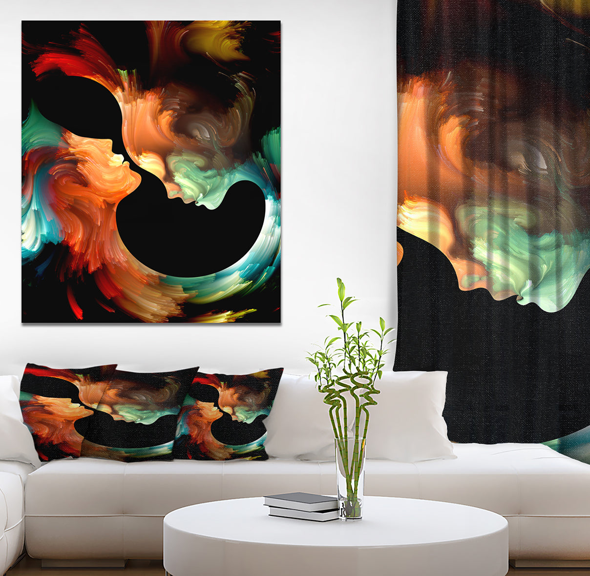 Realms of Paint - Abstract People Print on Wrapped Canvas