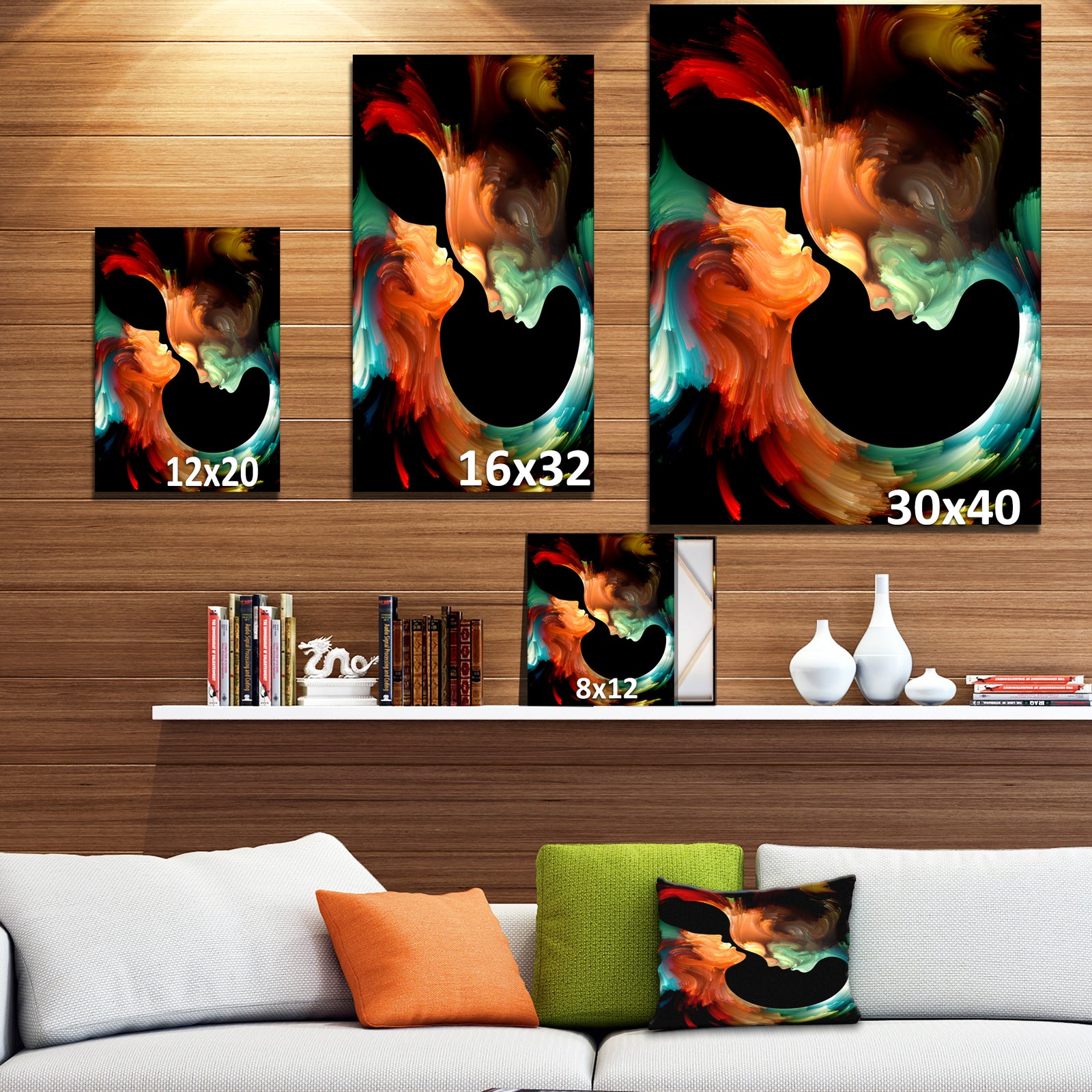 Realms of Paint - Abstract People Print on Wrapped Canvas