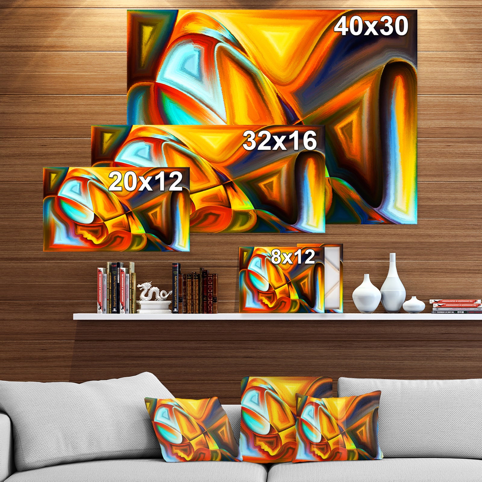 Lights of Passions - Abstract People Print on Wrapped Canvas