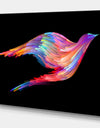 Colorful Flying Birds - Digital Art on wrapped Canvas