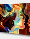 Kiss of Inner Paint - Abstract People Print on Wrapped Canvas