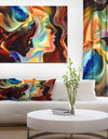 Kiss of Inner Paint - Abstract People Print on Wrapped Canvas