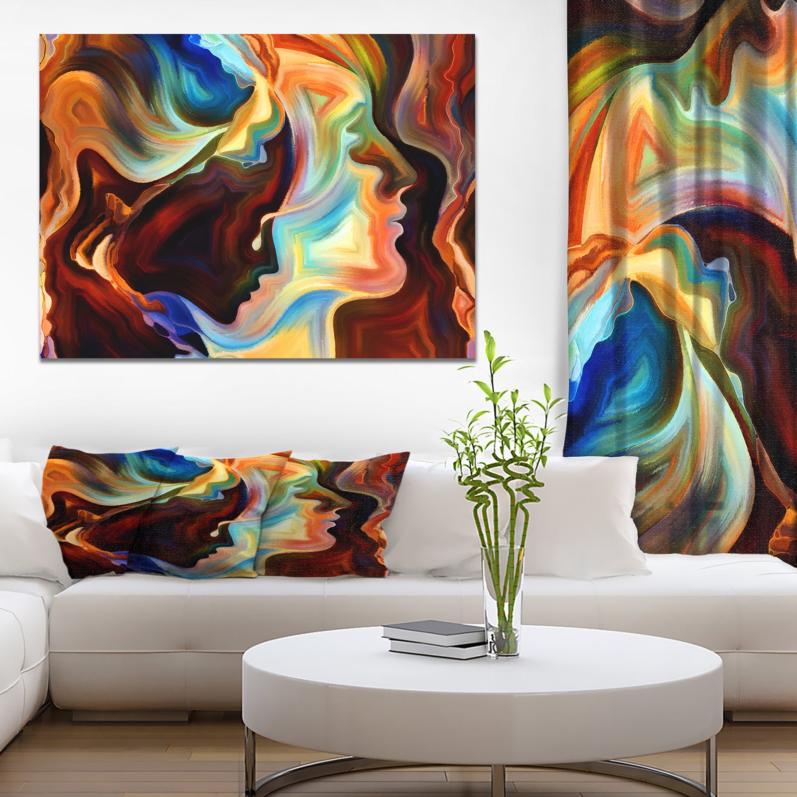 Kiss of Inner Paint - Abstract People Print on Wrapped Canvas