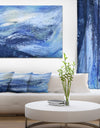 Blue blury abstract - Contemporary Painting Print on Wrapped Canvas