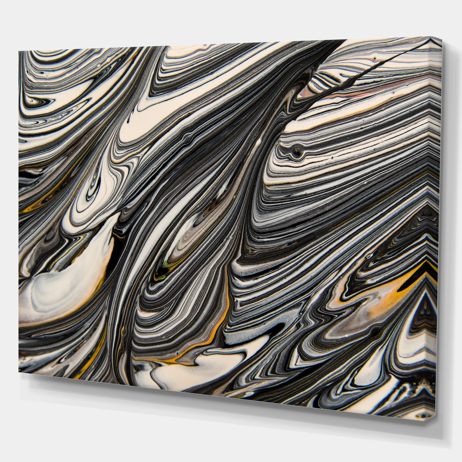 Abstract Gray and Black - Contemporary Painting Print on Wrapped Canvas