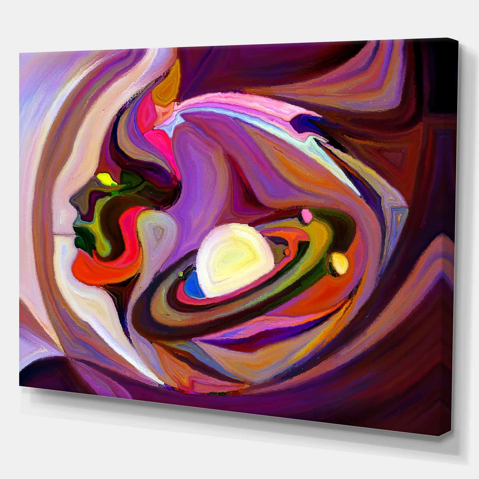 Realms of Color Division - Contemporary Painting Print on Wrapped Canvas