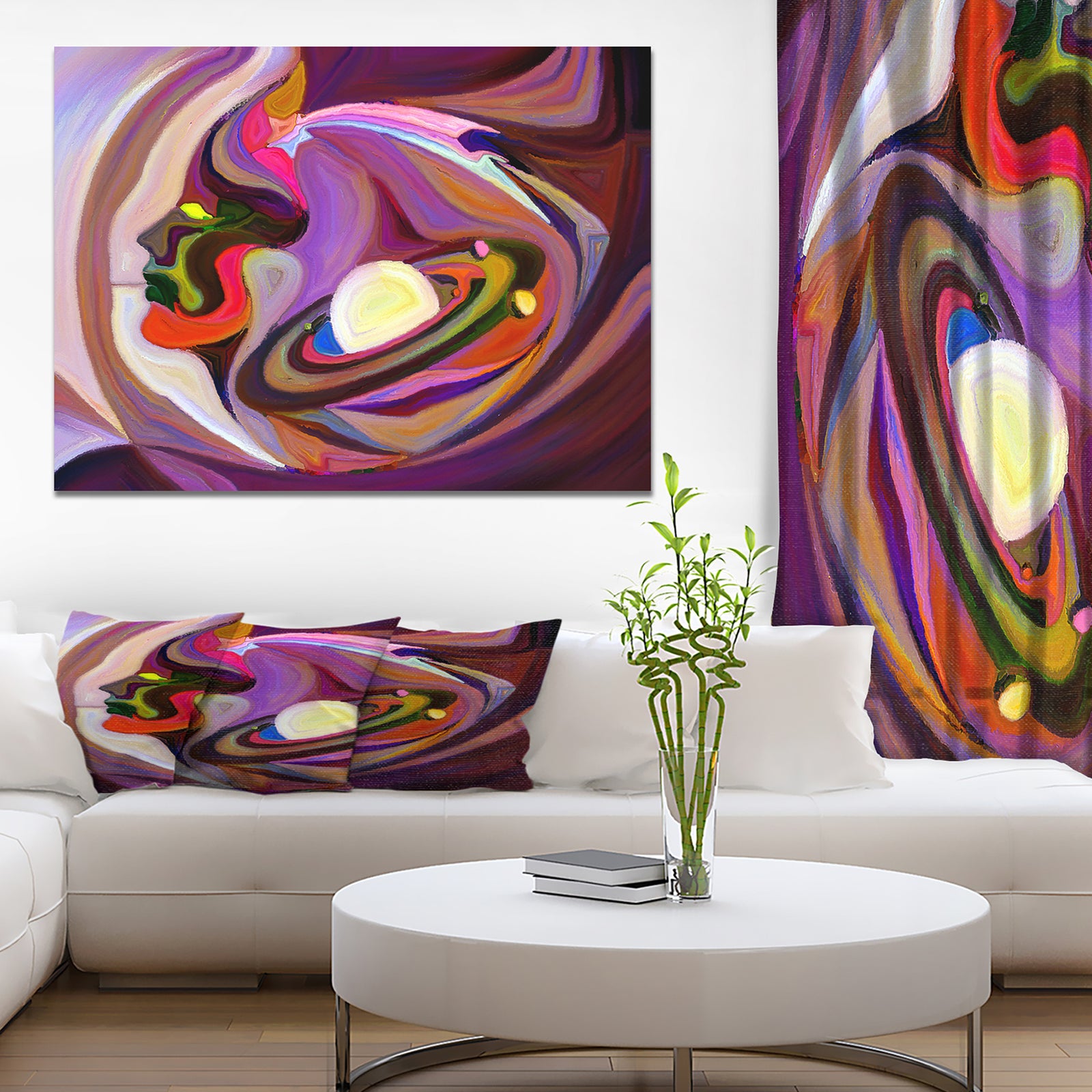Realms of Color Division - Contemporary Painting Print on Wrapped Canvas