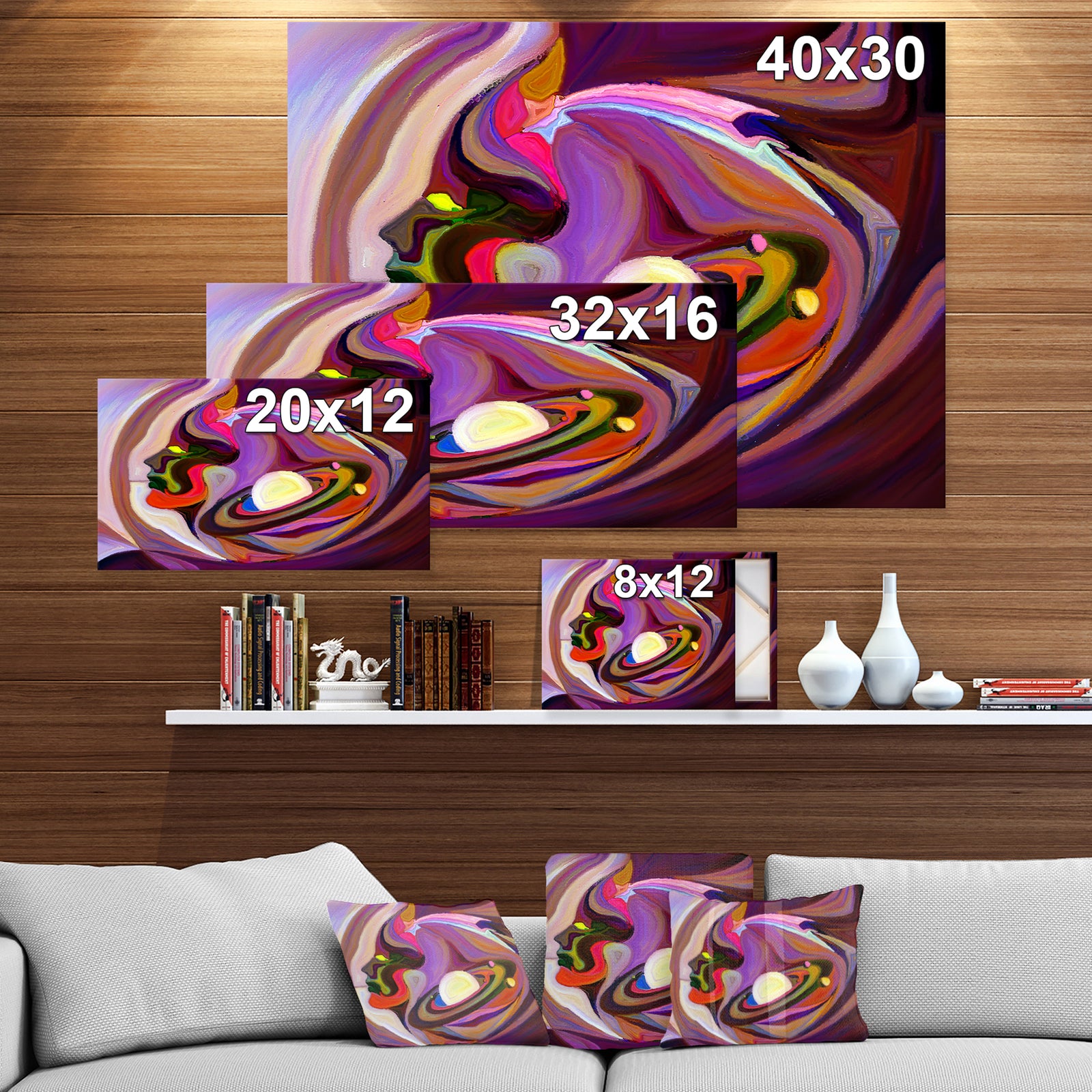 Realms of Color Division - Contemporary Painting Print on Wrapped Canvas