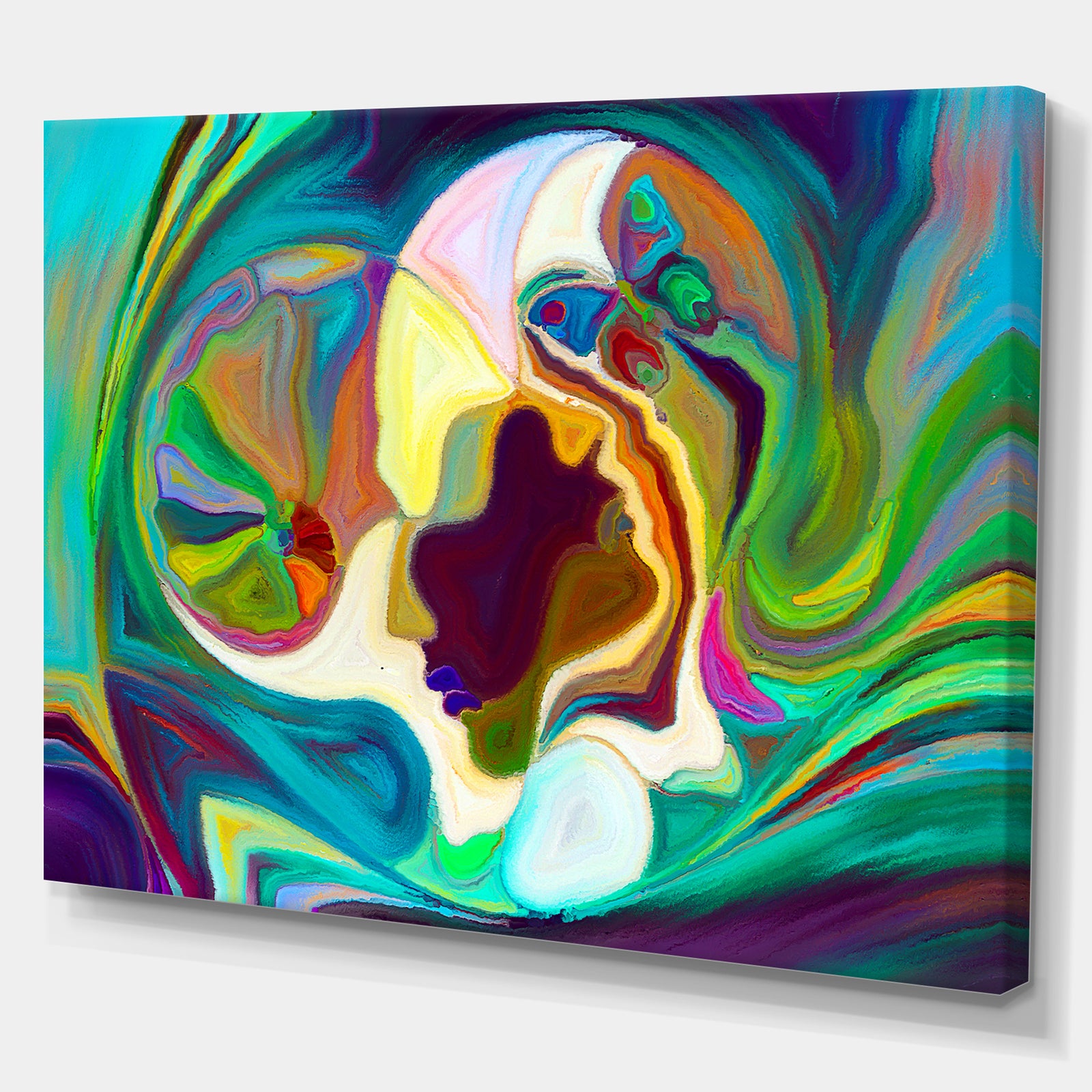 Color Division - Abstract Painting Print on Wrapped Canvas