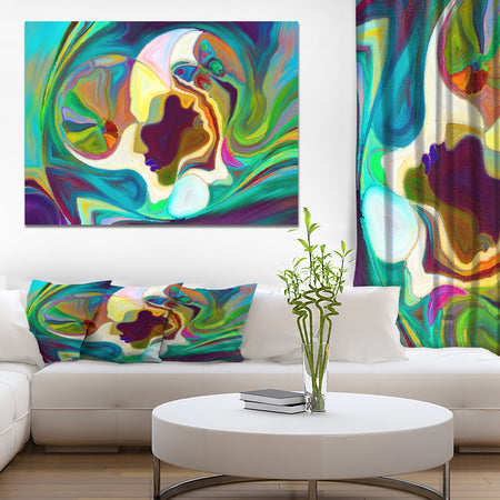 Color Division - Abstract Painting Print on Wrapped Canvas